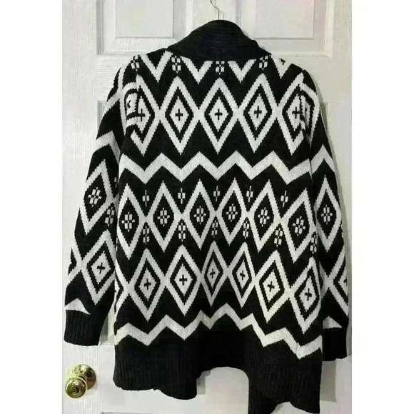 Old Navy Women’s M Aztec Sweater Open Front Cardigan Tunic Southwestern - Picture 3 of 13